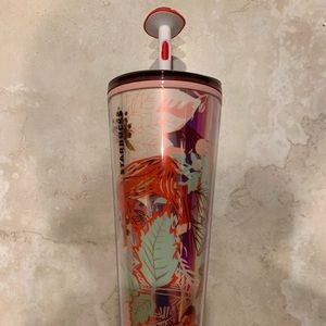 Starbucks 2022 Pink Mushroom ‘Enchanted Forest Straw Topper’ Tumbler